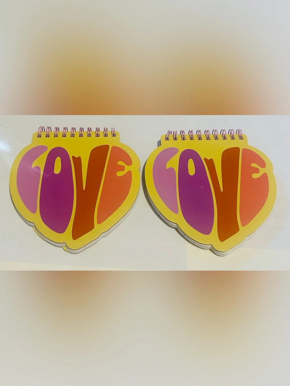 New 2 Colorful Love Notepad Bloc-Notes 50 Lined pages 16 Lines 100 Pages Total